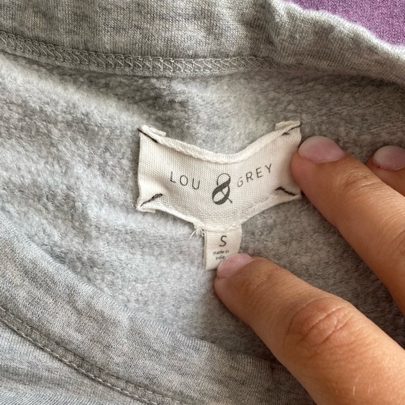 Lou & Grey Women’s Small Ombré Purple Fleece T-shirt Top - Picture 6 of 7